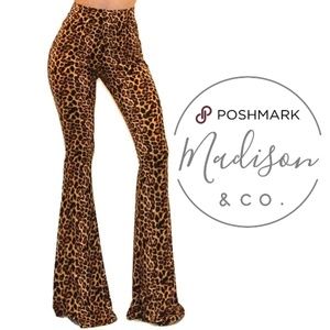 Leopard Wild Cat Bell Bottoms Flares